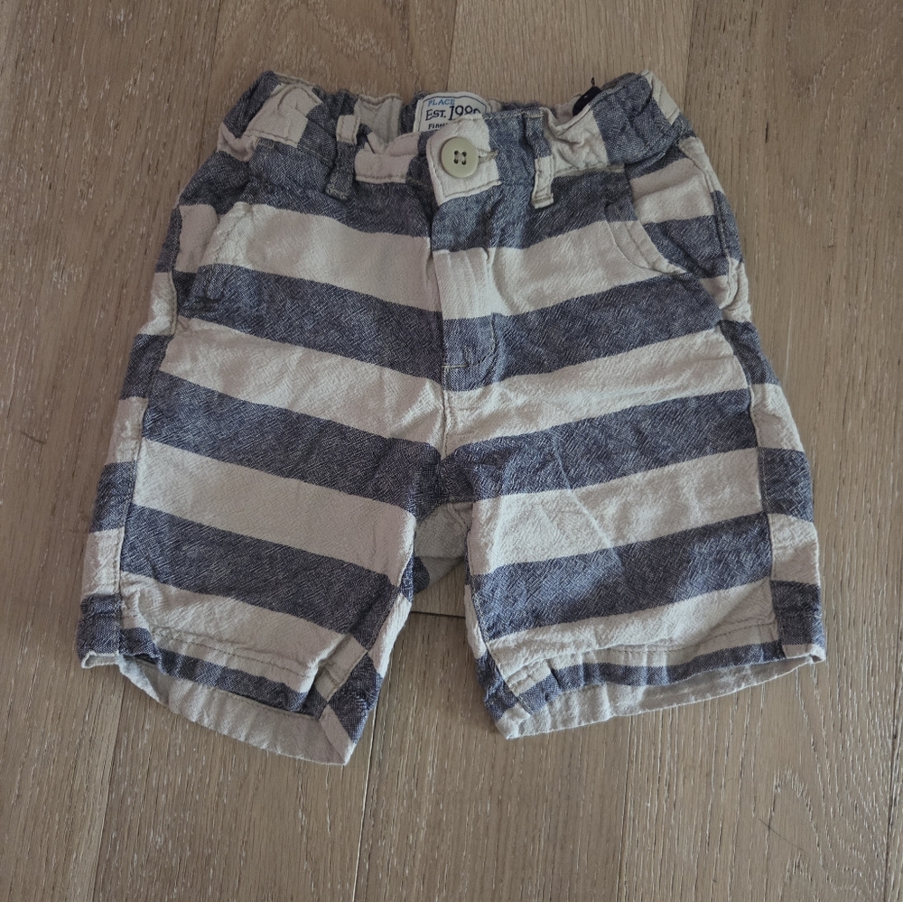 THE CHILDREN'S PLACE | Striped Blue and White Kids Shorts